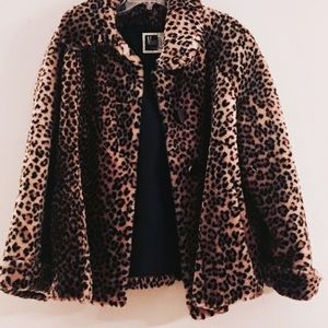 Vintage Leopard Faux Fur Jacket